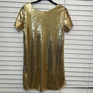 Dee Dee, Gold Sequined Dress, Size Small, New With Tags